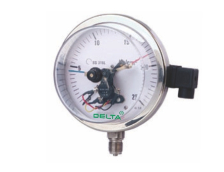 all-stainless-steel-industrial-pressure-gauge-with-electric-contact