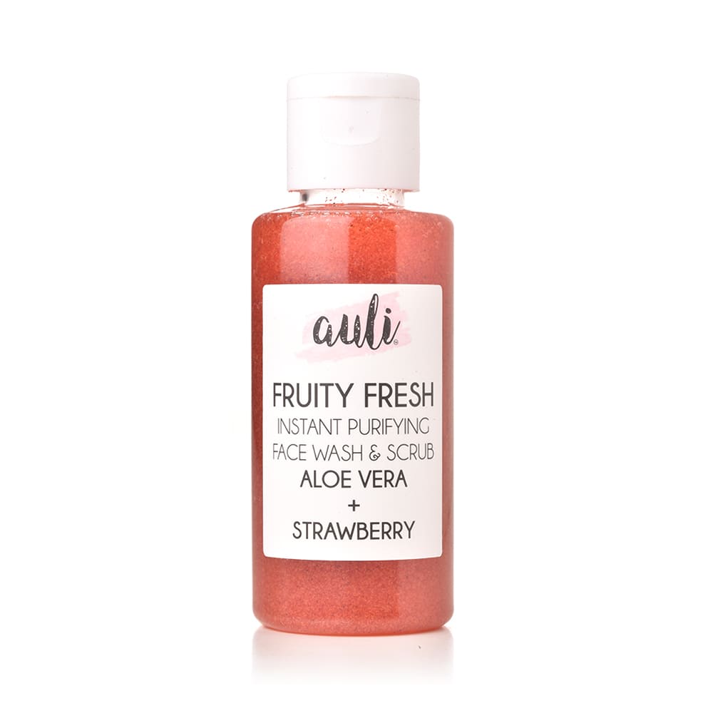 auli-fruity-fresh-strawberry-and-walnet-rich-exfoliating-and-deep-cleansing-pore-minimising-face-wash-100ml