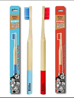 bitto-blo-bamboo-toothbrush-in-4-vibrant-colors-with-soft-bristles-antibacterial-and-biodegradable-adult-pack-2-adult-bamboo-toothbrush