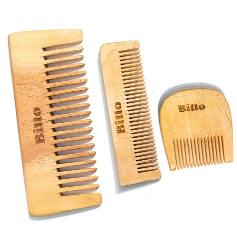 bitto-organic-neem-wood-beard-comb-shampoo-comb-pocket-comb-for-hair-growth-for-men-antidandruff-anti-bacterial-detangling-set-of-3