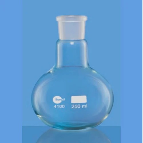 borosil-flat-bottom-flask-narrow-mouth-short-neck-with-i-c-joint-150-ml-4100018