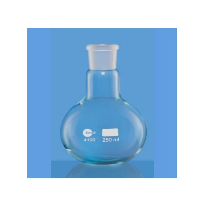 borosil-flat-bottom-flask-narrow-mouth-short-neck-with-i-c-joint-250-ml-4100021