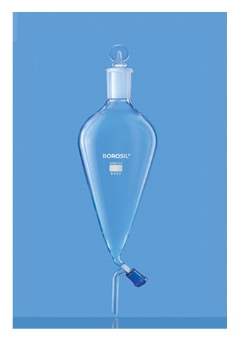 borosil-separatory-funnel-pear-shape-with-boro-lo-stopcock-and-i-c-glass-stopper-250-ml-6402021