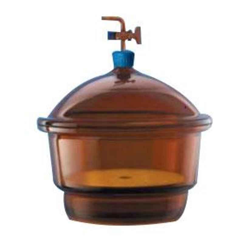 borosil-vacuum-desiccator-set-with-cover-porcelain-plate-amber-250mm-3085044
