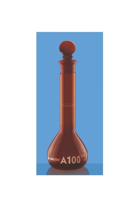borosil-volumetric-flask-class-a-usp-wide-mouth-amber-with-individual-calibration-certificate-100-ml-5657016d