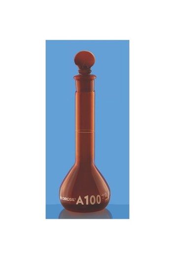 borosil-volumetric-flask-class-a-usp-wide-mouth-amber-with-individual-calibration-certificate-250-ml-5657021d