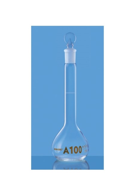 borosil-volumetric-flask-nabl-certified-class-a-clear-with-individual-calibration-certificate-100-ml-2020016