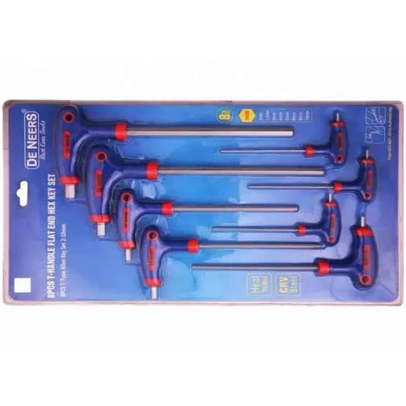 de-neers-two-way-hex-key-set-with-handle-dn-tak10a-10-pcs