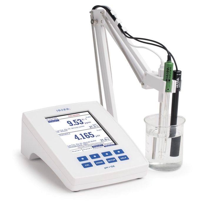 hanna-hi5222-laboratory-research-grade-two-channel-benchtop-ph-mv-ise-meter
