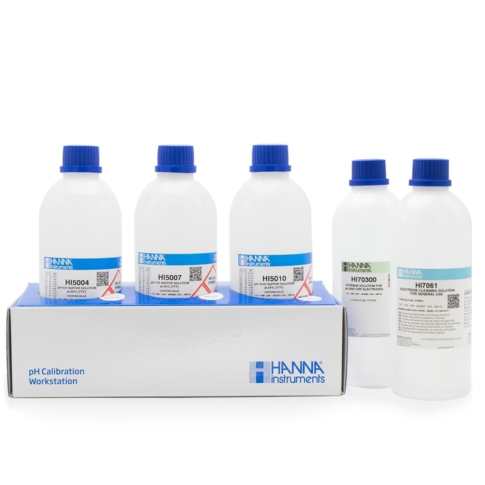 hanna-hi54710-11-ph-4-01-7-01-and-10-01-technical-calibration-solutions-with-electrode-storage-solution-and-cleaning-solution-5-x-500-ml