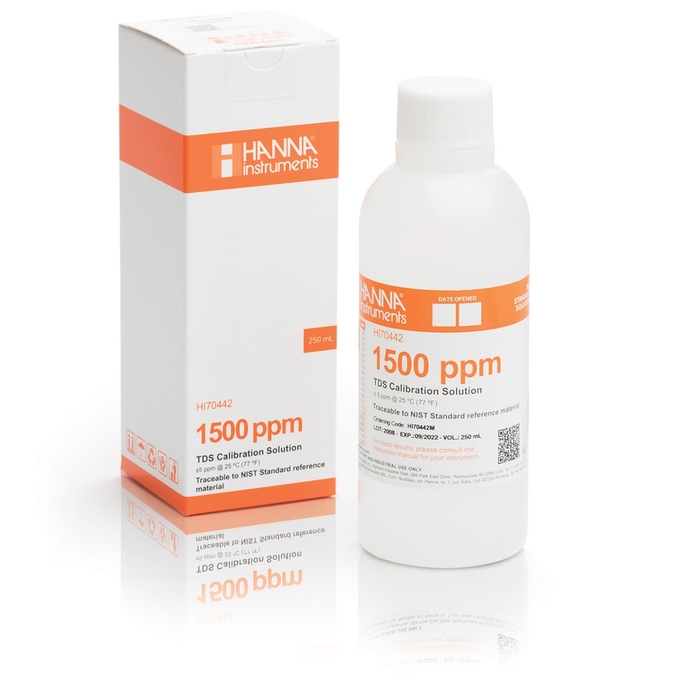 hanna-hi70442m-1500-mg-l-ppm-tds-calibration-solution-230-ml-bottle