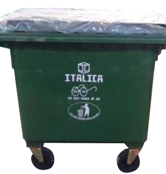 italica-green-wheeled-plastic-dustbin
