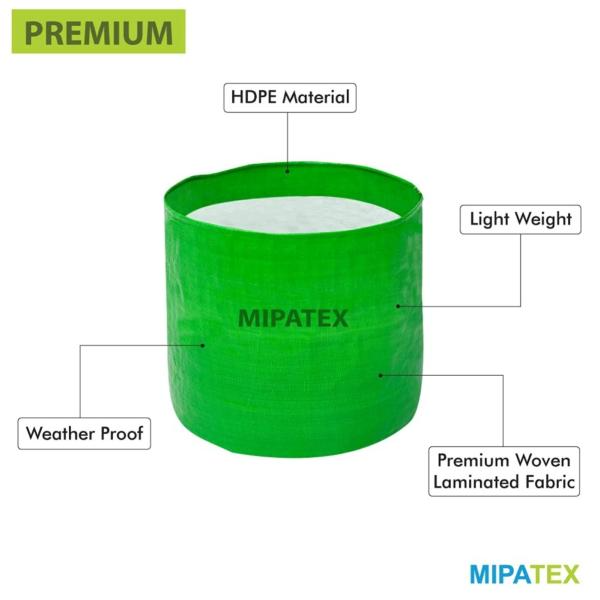 mipatex-plant-grow-bags-36in-x-12in-terrace-gardening-vegetable-planting-pots-woven-fabric-leafy-fruits-growing-containers-green-pack-of-5