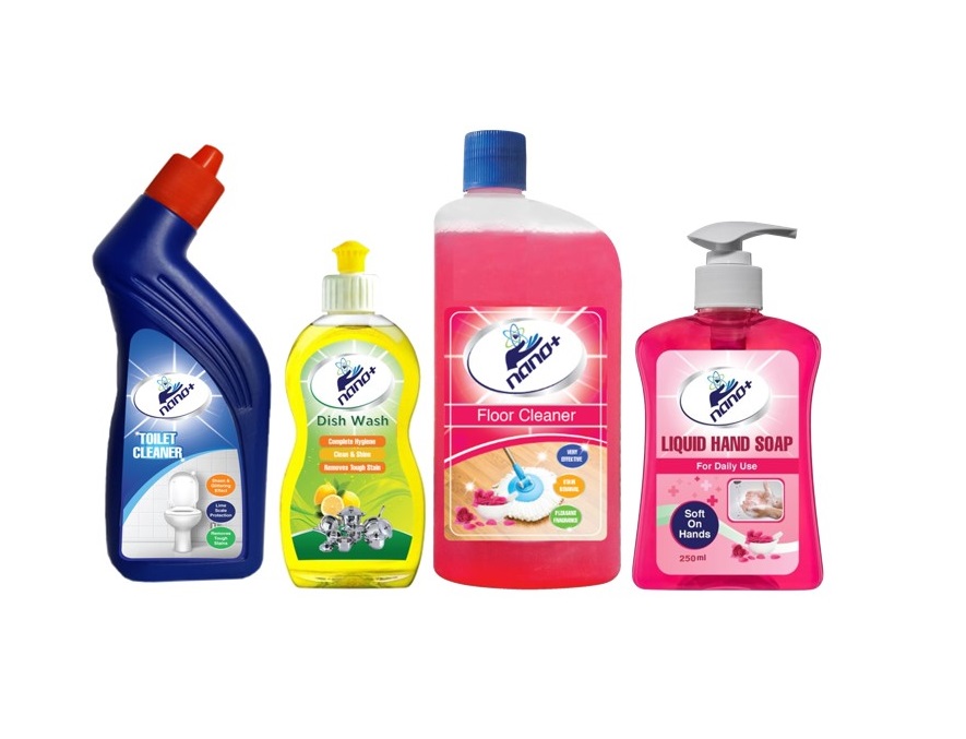 Cleaning Combo Pack of 4 Toilet Cleaner Dishwash Floor Cleaner