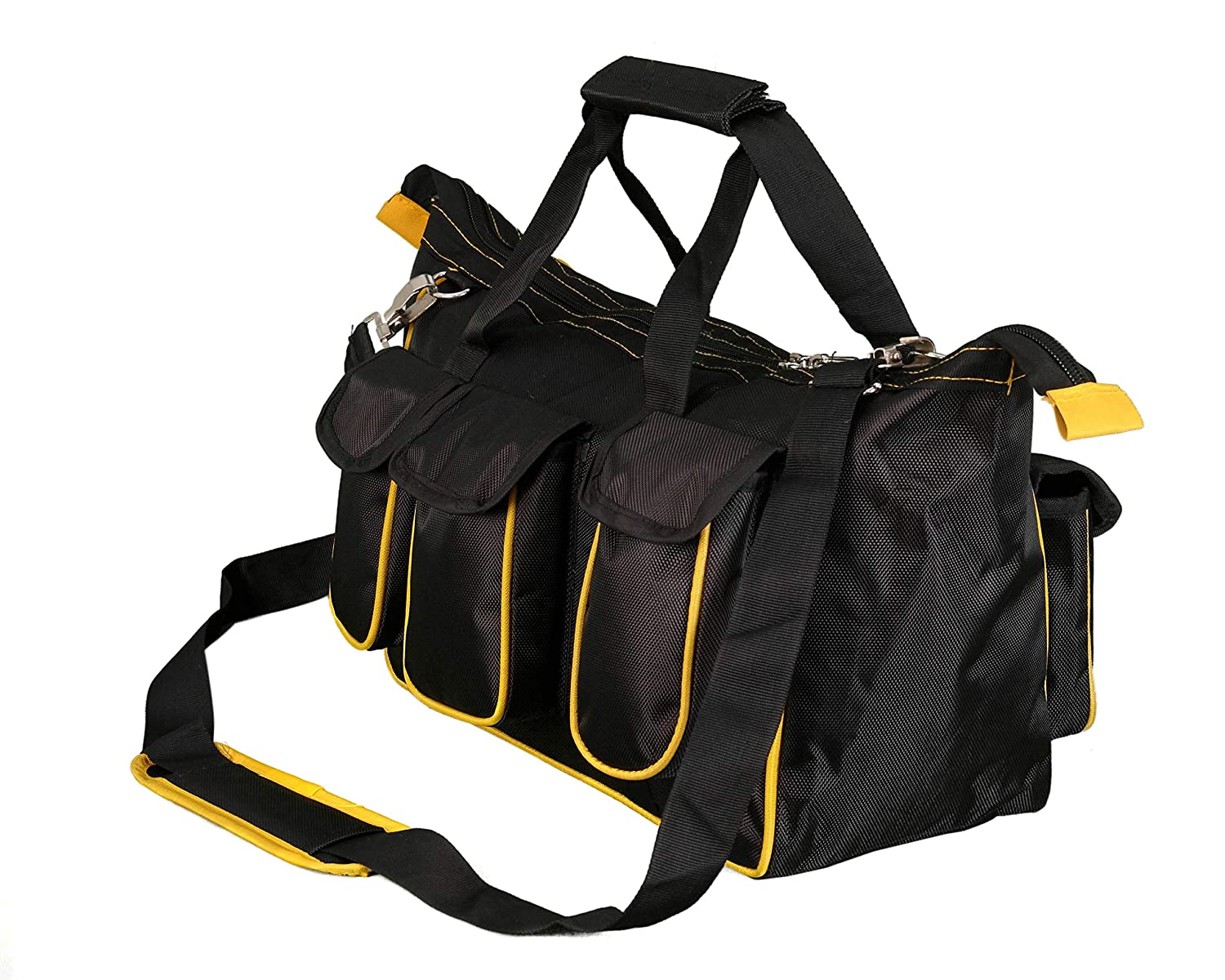 BOOTSTRAPT 15 in. Large Mouth Tool Bag with Integrated Parts Bin  Compartment 006-536 - The Home Depot