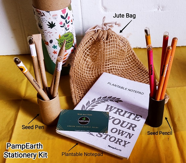 pampearth-stationary-kit-jute-bag-1-plantable-notepad-1-seed-pen-5-seed-pencil-5