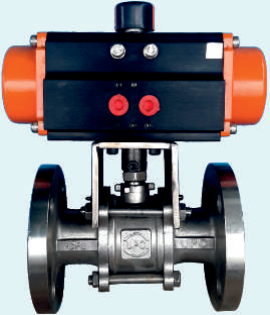 pneumatic-actuator-operated-flange-end-ball-valve