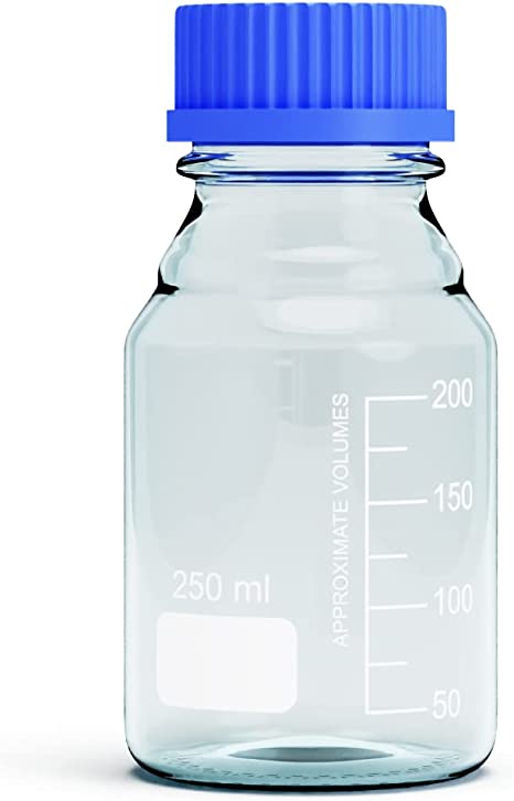 reagent-bottle-wm-blue-screw-cap-clear-glass-00250ml-with-ring-pouring