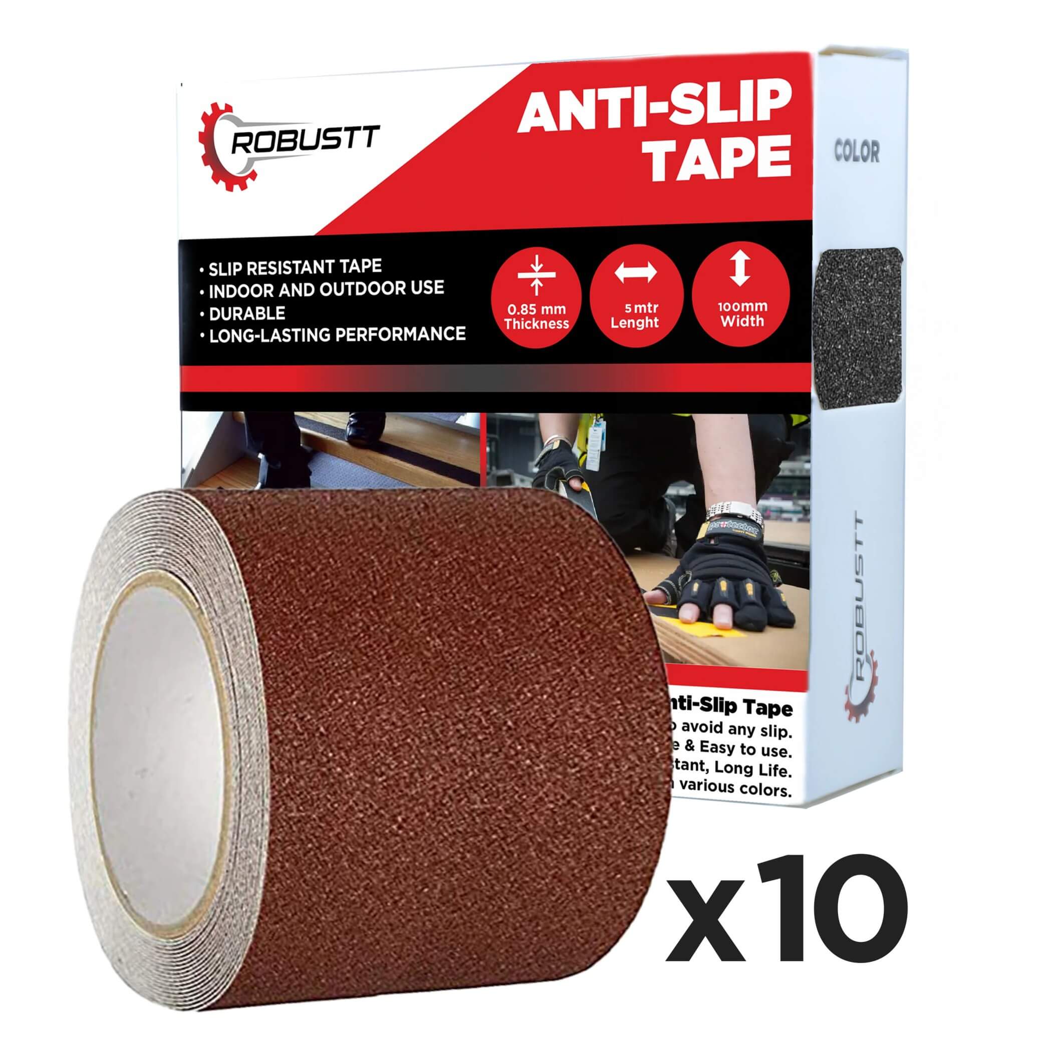 robustt-anti-skid-antislip-5mtr-guaranteed-x100mm-brown-fall-resistant-with-pet-material-and-solvent-acrylic-adhesive-tape-pack-of-10