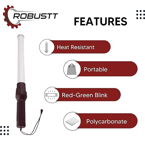 robustt-baton-light-stick-21-inch-with-rechargeable-battery-red-and-green-blink-and-magnetic-base-for-traffic-control-street-protection-wand-baton-with-charger-pack-of-1