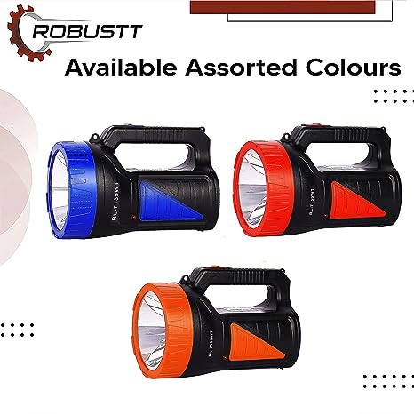 robustt-dual-mode-chip-led-search-light-with-long-range-upto-1-km-150-watt-portable-rechargeable-kisan-torch-light-with-charging-plug-assorted-color-design-2-pack-of-2