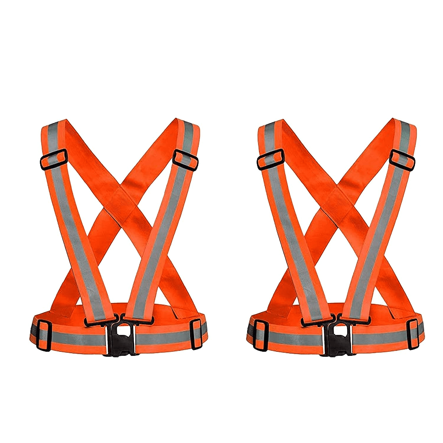 robustt-high-visibility-orange-protective-safety-reflective-vest-belt-jacket-night-cycling-reflector-strips-cross-belt-stripes-adjustable-vest-safety-jacket-pack-of-2