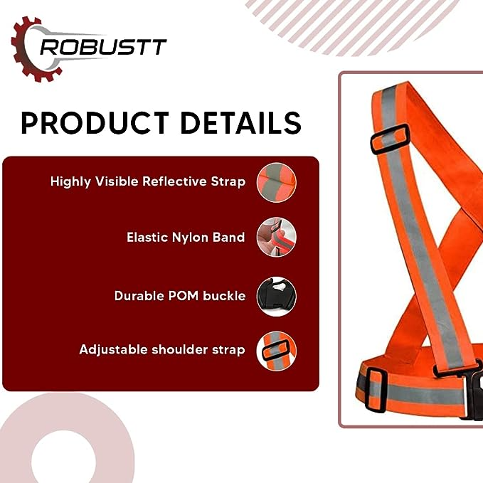 robustt-high-visibility-orange-protective-safety-reflective-vest-belt-jacket-night-cycling-reflector-strips-cross-belt-stripes-adjustable-vest-safety-jacket-pack-of-5
