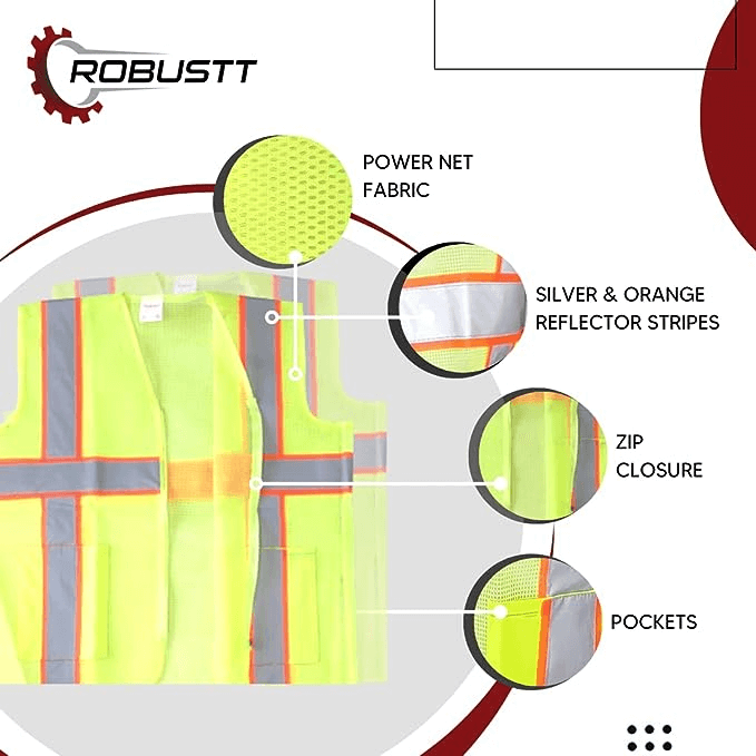 robustt-polyester-fabric-v-neck-reflective-safety-jacket-safety-coat-for-traffic-sports-construction-site-pack-of-10-green-zipper