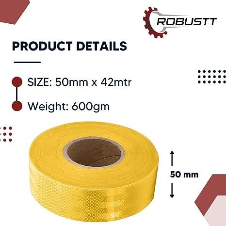 robustt-reflective-tape-42-mtr-guaranteed-x50mm-yellow-pet-material-diamond-cut-design-superior-reflectivity-crack-resistant-safety-tape-pack-of-3
