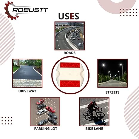 robustt-road-reflector-white-and-red-plastic-abs-road-stud-set-of-20-pieces