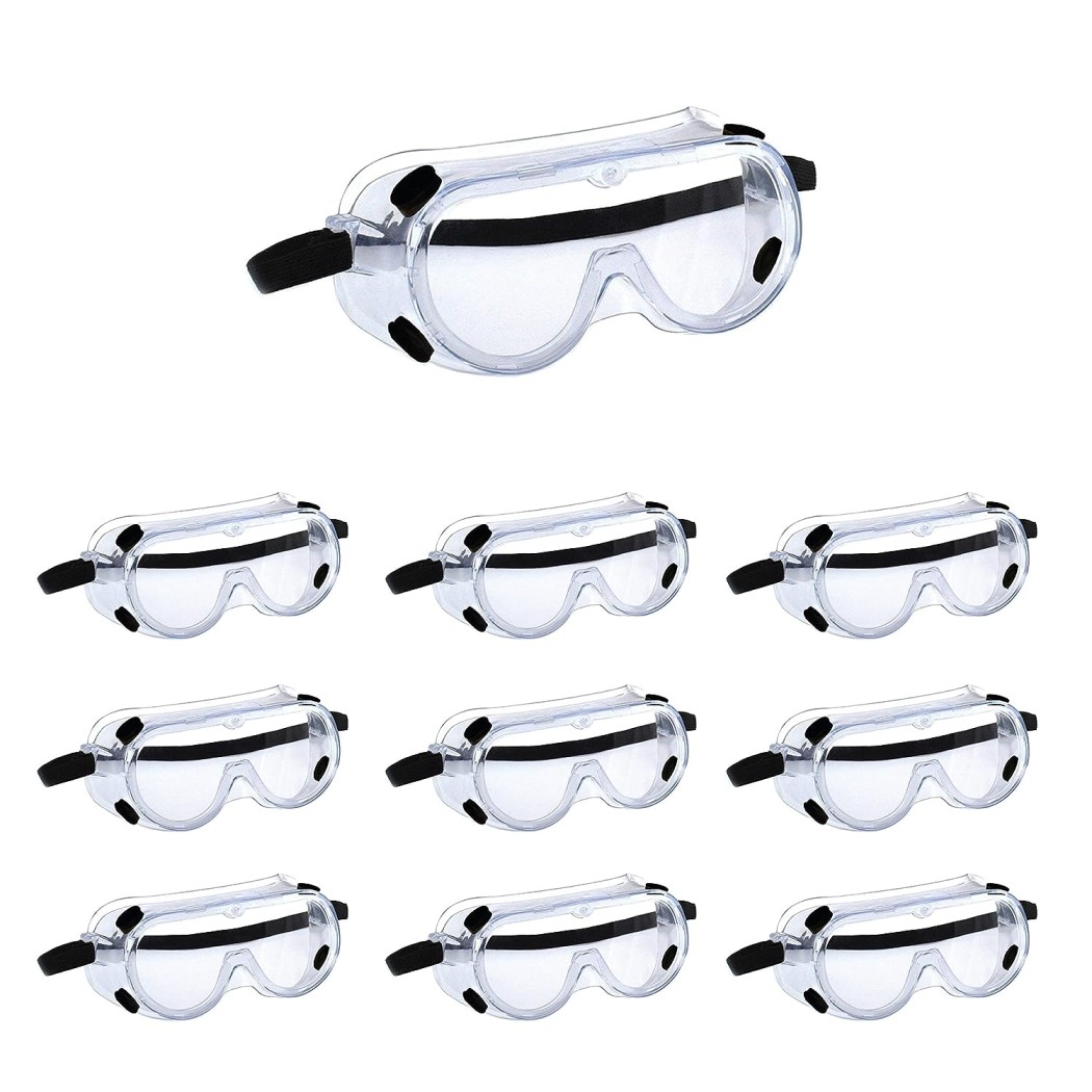 robustt-safety-goggles-for-chemical-protection-with-an-adjustable-strap-and-minimum-lens-fogging-pack-of-10
