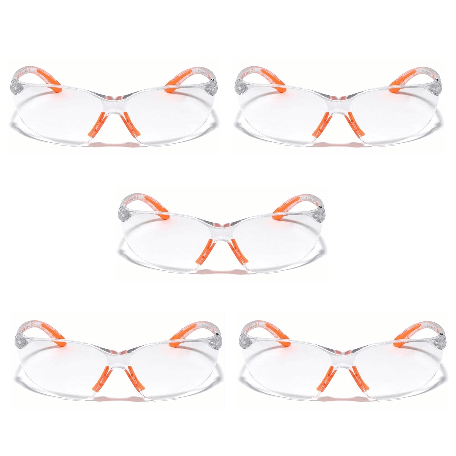 robustt-scratch-resistant-uv-protected-dust-protected-polycarbonate-unbreakable-transparent-safety-goggles-pack-of-5