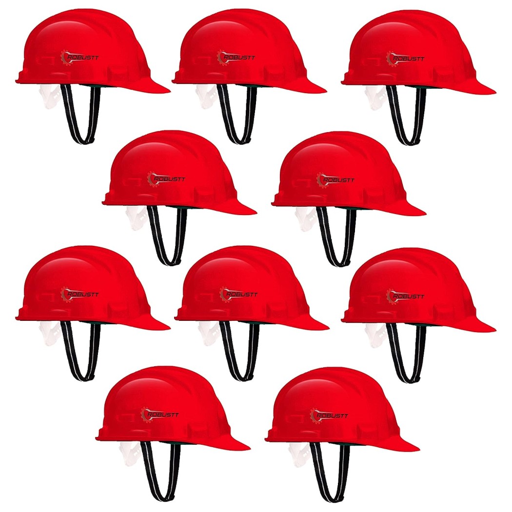 robustt-x-shree-jee-nape-type-adjusment-safety-red-helmet-construction-helmet-protection-for-outdoor-work-head-safety-hat-pack-of-10