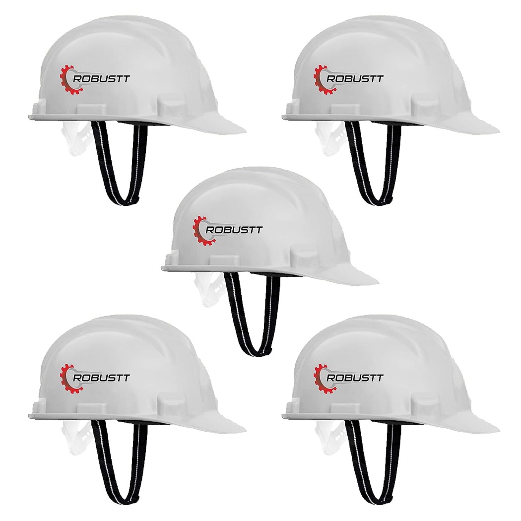 robustt-x-shree-jee-nape-type-adjusment-safety-white-helmet-construction-helmet-protection-for-outdoor-work-head-safety-hat-pack-of-5