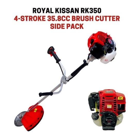 royal-kissan-rk350-premium-brush-cutter-4-stroke-side-pack-with-35-8cc-powerful-petrol-engine-with-80t-2t-nylon-trimmer-blades-for-agriculture-gardening-lawn-grass-trimming