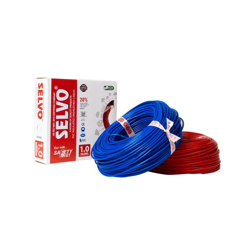 selvo-1-sq-mm-pvc-insulated-multistrand-flame-retardant-red-copper-cable