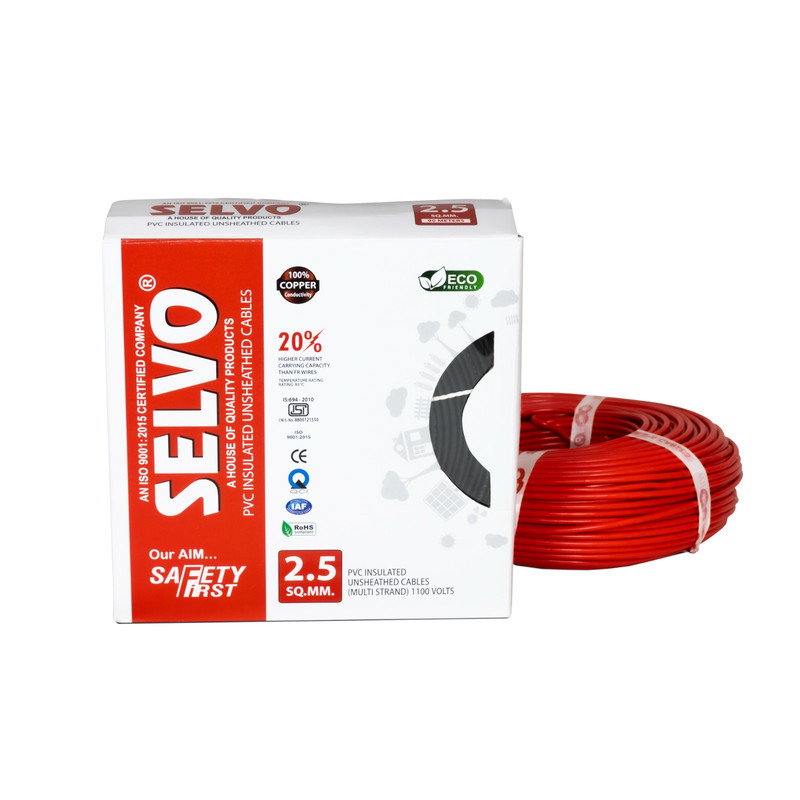 selvo-2-5-sq-mm-90-meter-pvc-insulated-multistrand-flame-retardant-red-copper-cable
