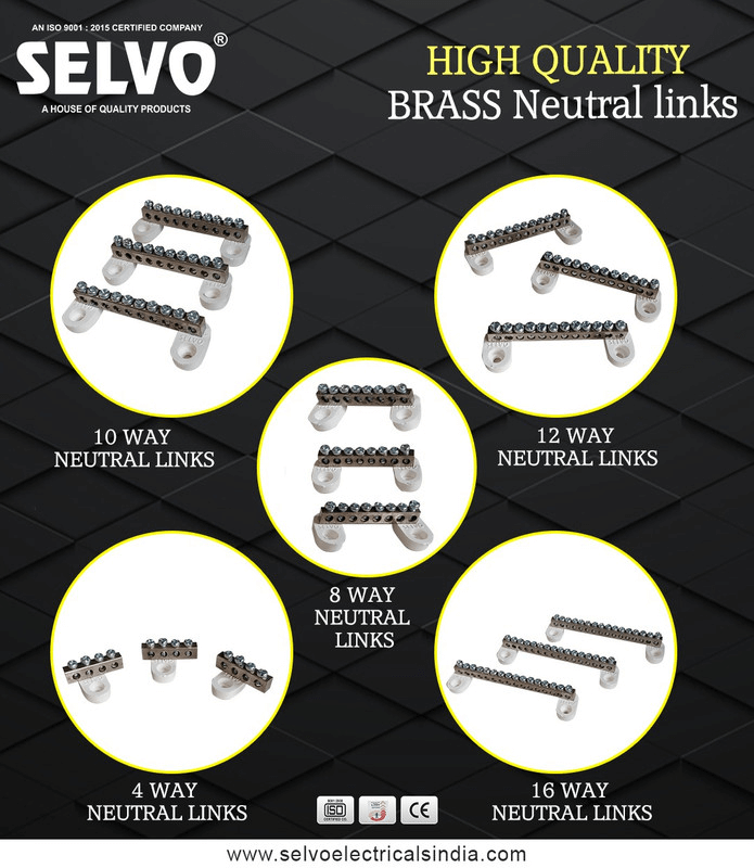 selvo-4-ways-brass-neutral-link-four-screw-terminal-grounding-bar-block-for-cable-looping-and-earthing-with-p-b-t-base-net4wp-pack-of-4