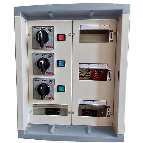 selvo-6-ways-tpn-phase-selector-distribution-board-fitted-with-1-pole-3-ways-63a-rotary-switches-duly-wired-gseltps11063