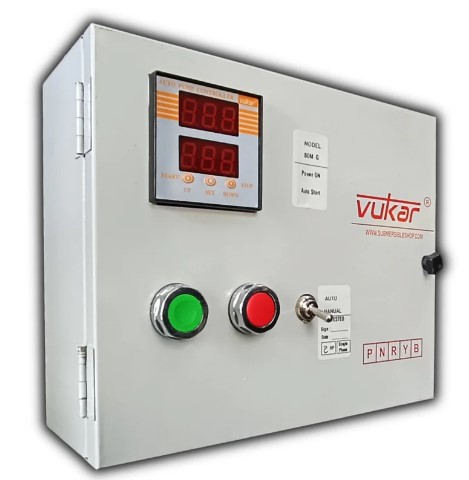 vukar-power-on-digital-single-phase-motor-auto-starter-borewell-submersible-panel-board-0-75-power-with-dry-run-and-overload-protection-and-cyclic-timer-bom-g1