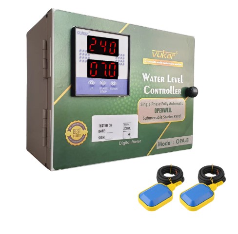 vukar-single-phase-digital-water-level-controller-0-5-hp-openwell-motor-starter-panel-board-with-dry-run-overload-voltage-protection-and-water-level-controller-with-sensor-opa-b1
