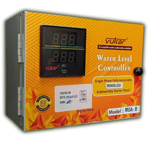 vukar-single-phase-digital-water-level-controller-monoblock-motor-starter-panel-board-0-5-power-with-dry-run-overload-voltage-protection-and-water-level-controller-with-sensor-moa-b1