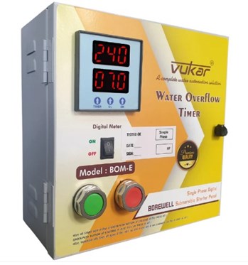 Buy Vukar Power On Digital Single Phase Motor Auto Starter Borewell  Submersible Panel Board 2.0 Power With Dry Run And Overload Protection And  Cyclic Timer (BOM-G4) 